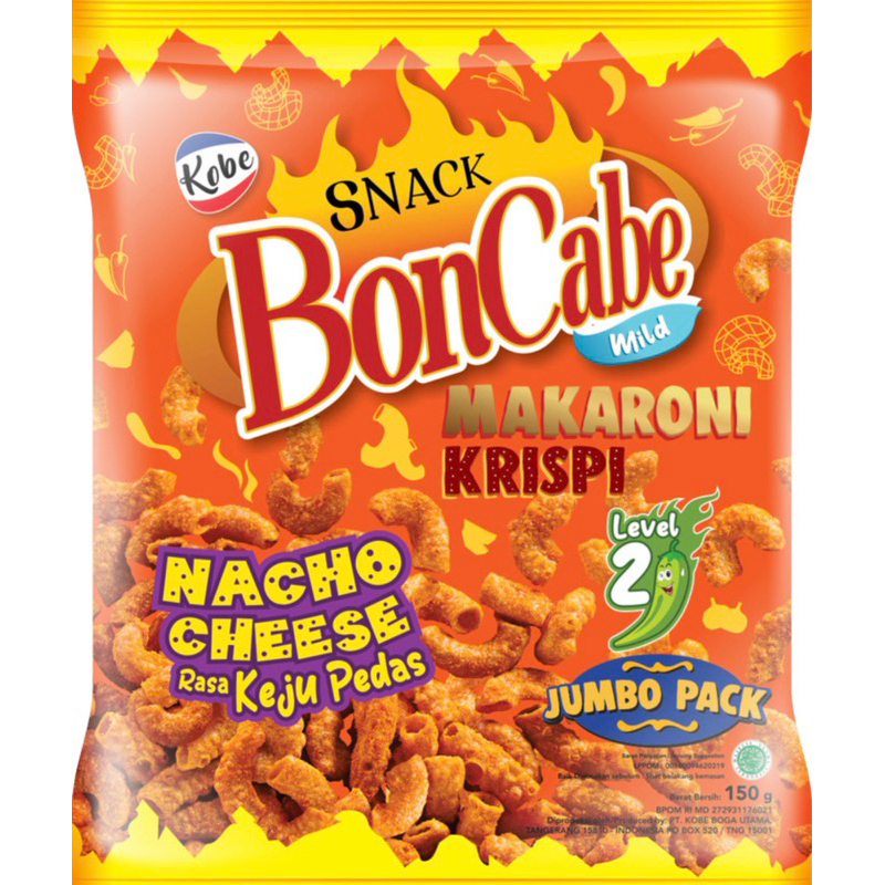 

BonCabe Makaroni Nacho Cheese Keju Pedas 135 gram