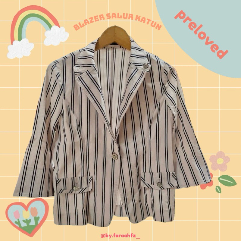 BLAZER SALUR PUTIH BIRU