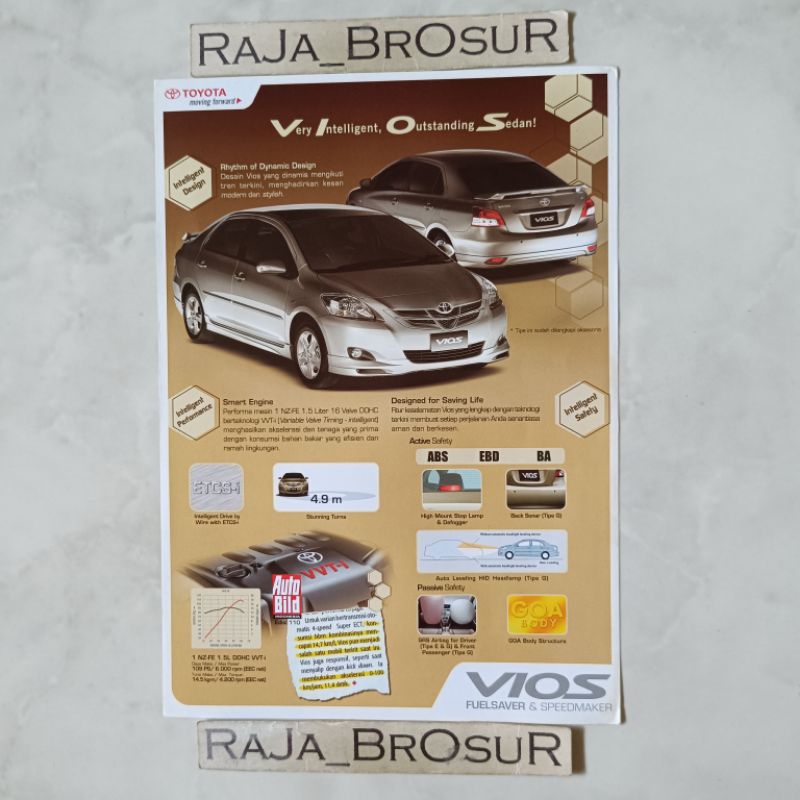 Poster brosur katalog flyer Toyota Vios 2008