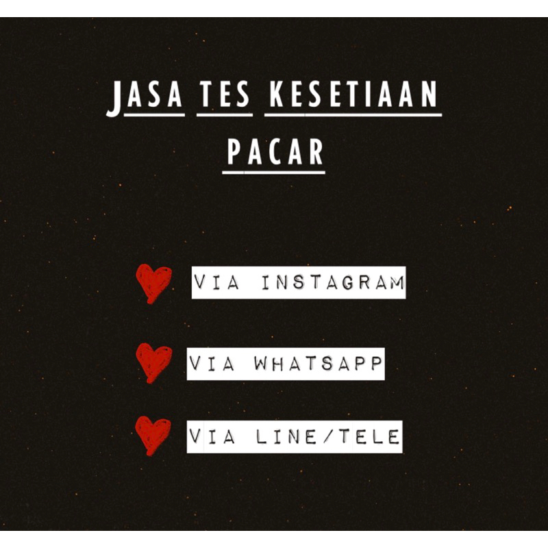 JASA CHAT PACAR/ TES KESETIAAN PACAR