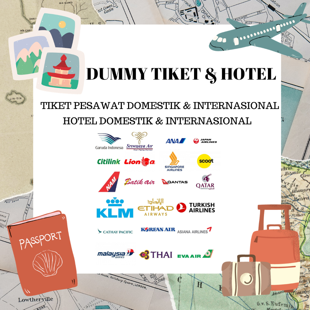 Dummy Ticket - Hotel | Murah - Cepat | DOMESTIK INTERNASIONAL UNTUK VISA