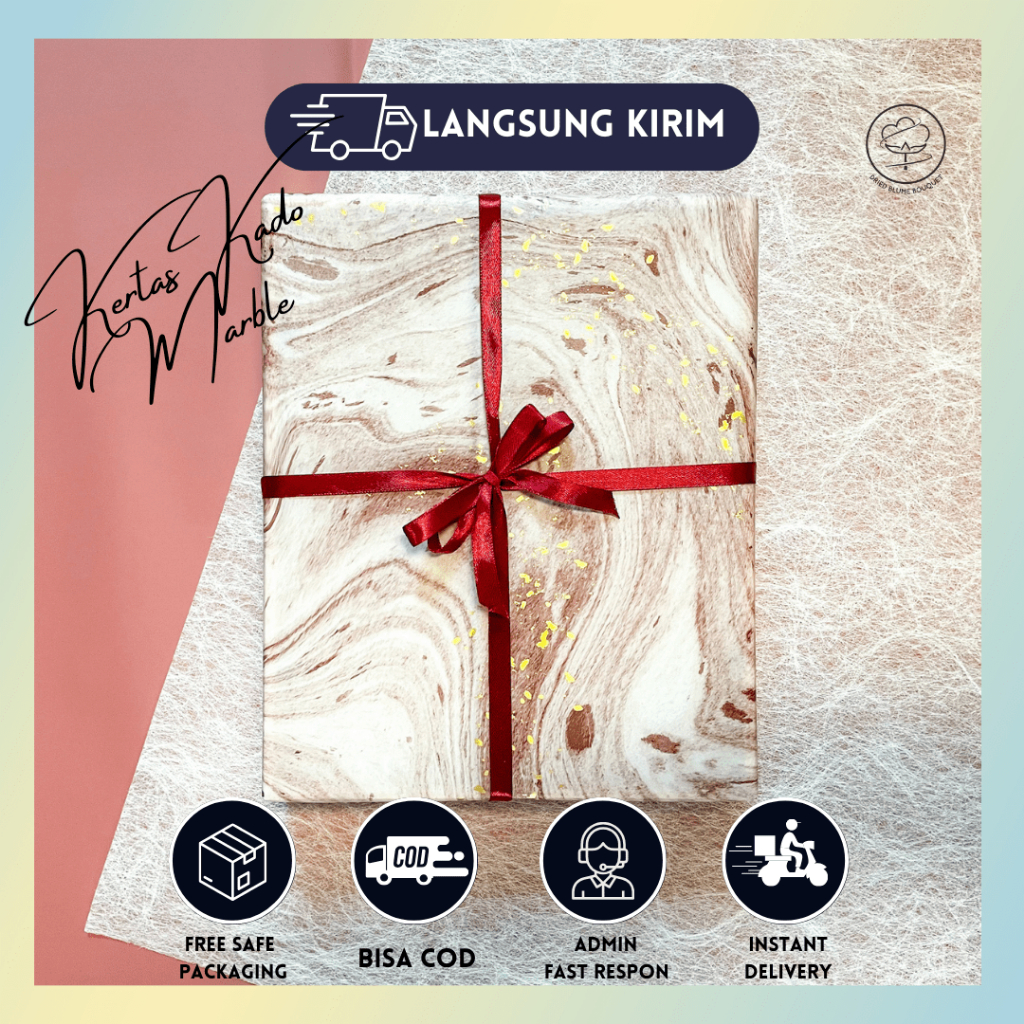 

Bungkus Kado Birthday Wrapping Hadiah Ulang Tahun Anniversary Gift Wedding Marble Coffee