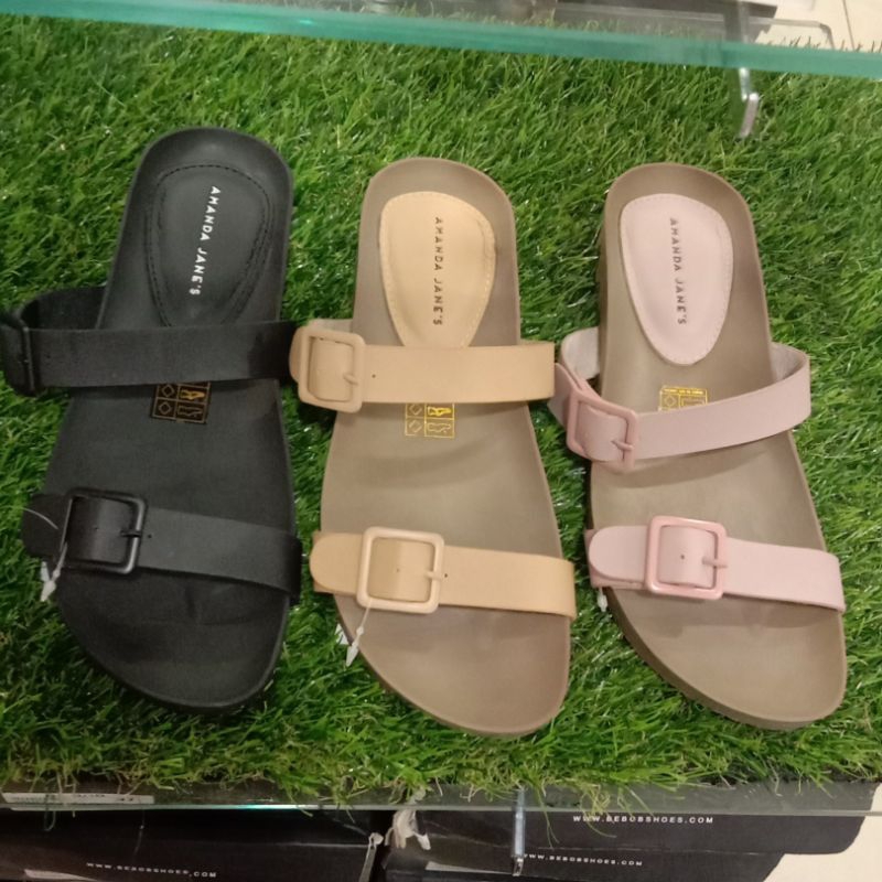 PROMO MUMER  SANDAL WANITA FULL KARET || SANDAL WANITA AMANDA JANE'S || SANDAL KARET TALI DUA PRODUK