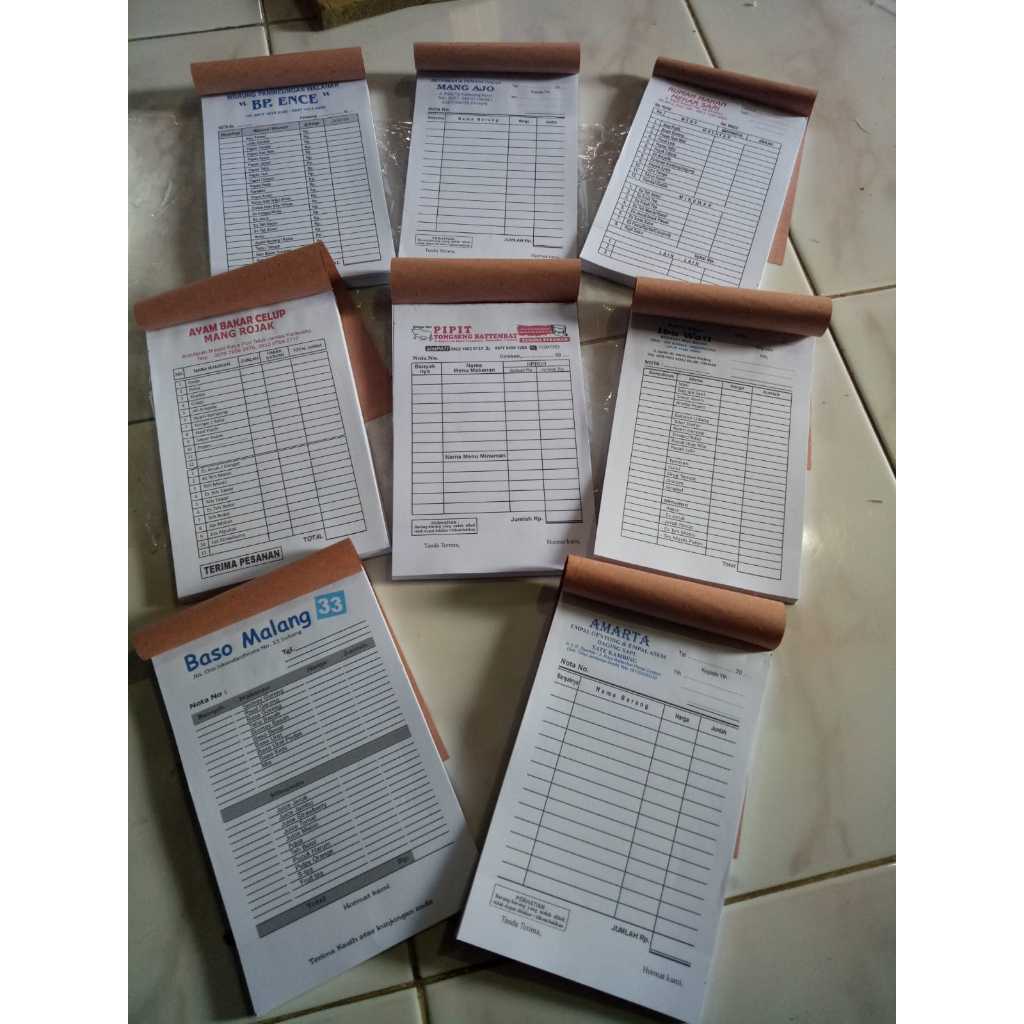 NOTA TOKO/LAUNDRY/USAHA CUSTOM 1/4 FOLIO 2 PLY ECER/SATUAN