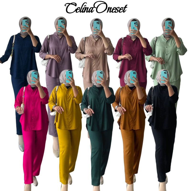 Celina One Set | One Set Rayon Twill | One Set Rayon Polos | One Set Rayon Premium