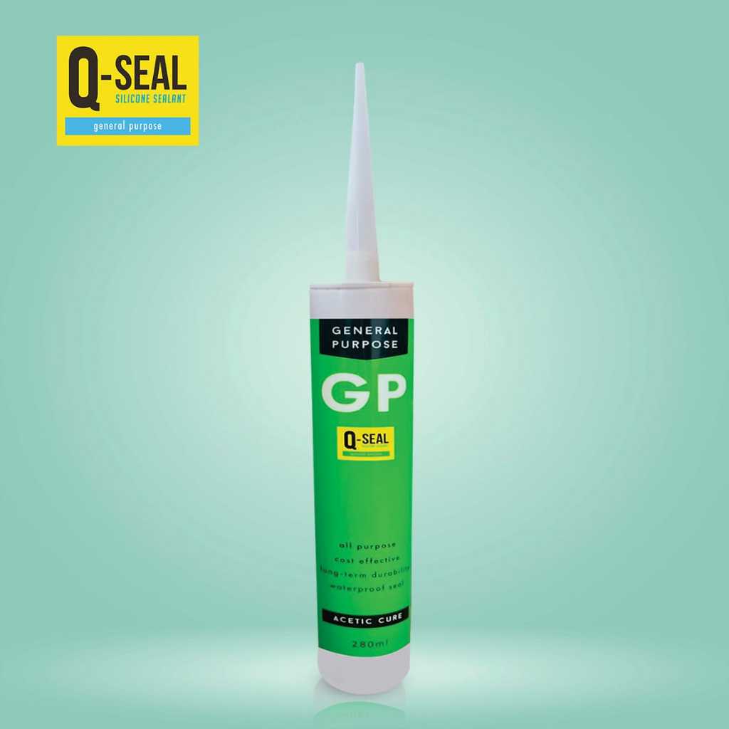 

silikon GP Qseal lem kaca sealant lem aquarium lem plat nomer