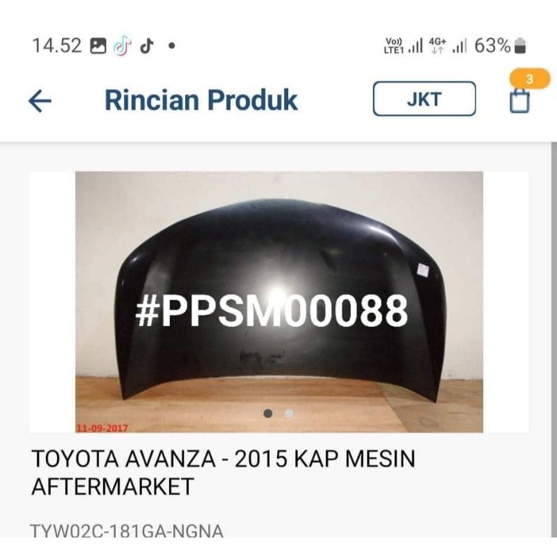 Kap Mesin Avanza 2016 - 2021