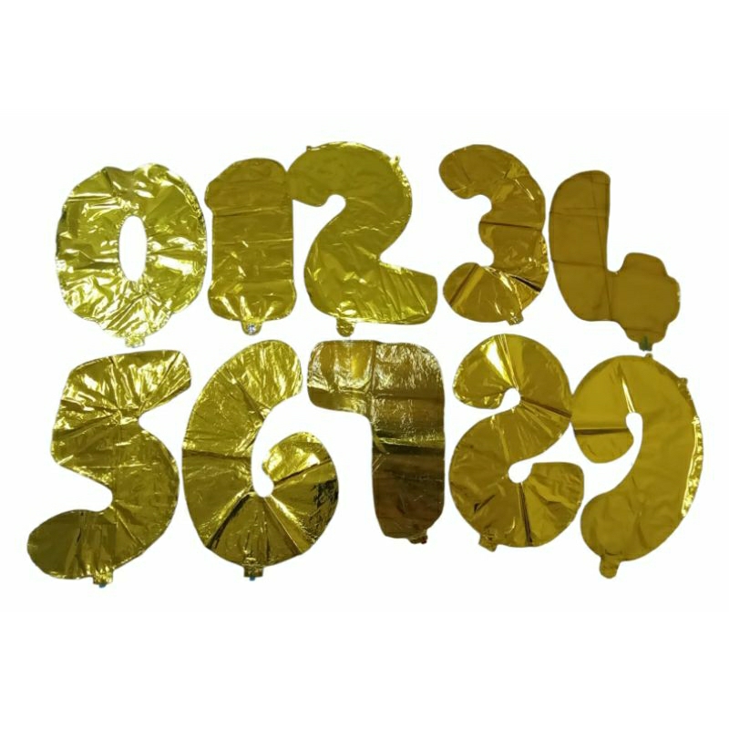 Balon Angka Emas