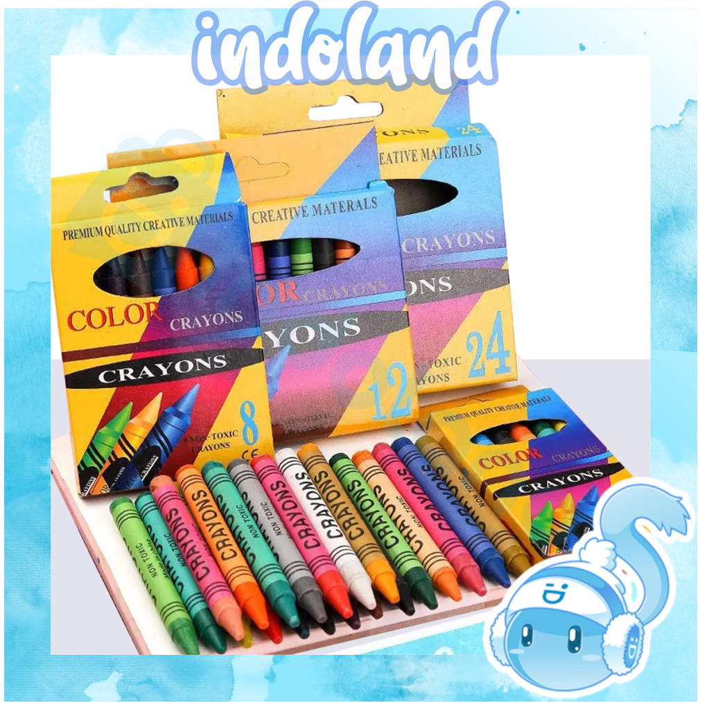 

☀ INDOLAND ☀ PENSIL KRAYON ISI 24 WARNA PENSIL WARNA SET 24 IN 1 ALAT MELUKIS GAMBAR WARNA ANAK PENSIL WARNA MURAH ART SET 24 S096