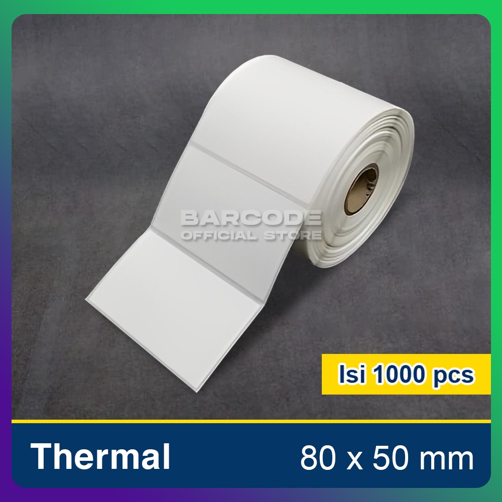 

Label Stiker Thermal 80x50mm 80x50 Sticker Barcode 80 x 50 mm isi 1000 Pcs