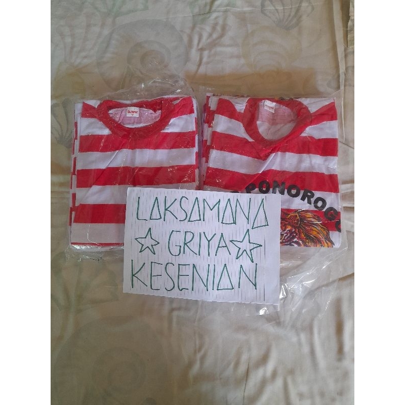 Baju kaos reog dewasa / kaos merah putih polos / kaos madura / kaos reog dewasa size M&L