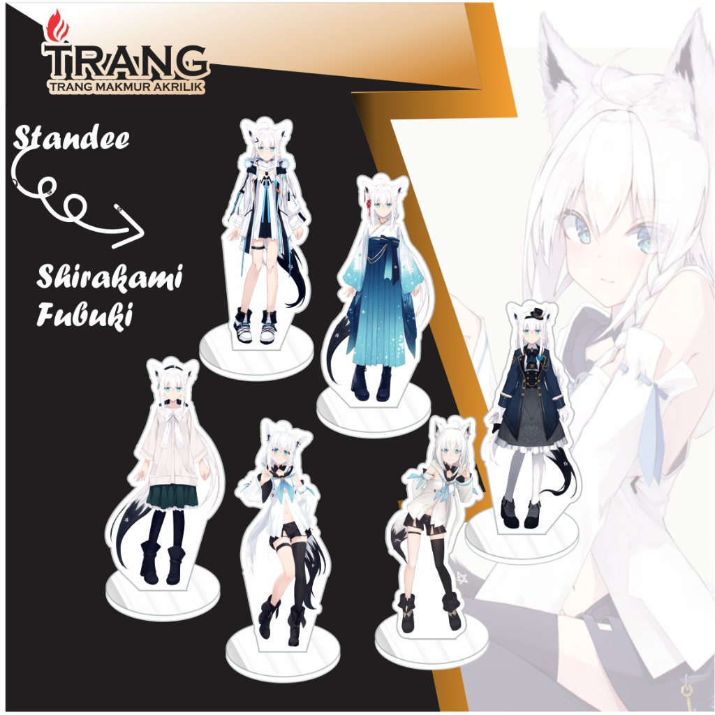 Standee Figure Akrilik Shirakami Fubuki Hololive / Standing Action figure Acrylic Shirakami Fubuki H