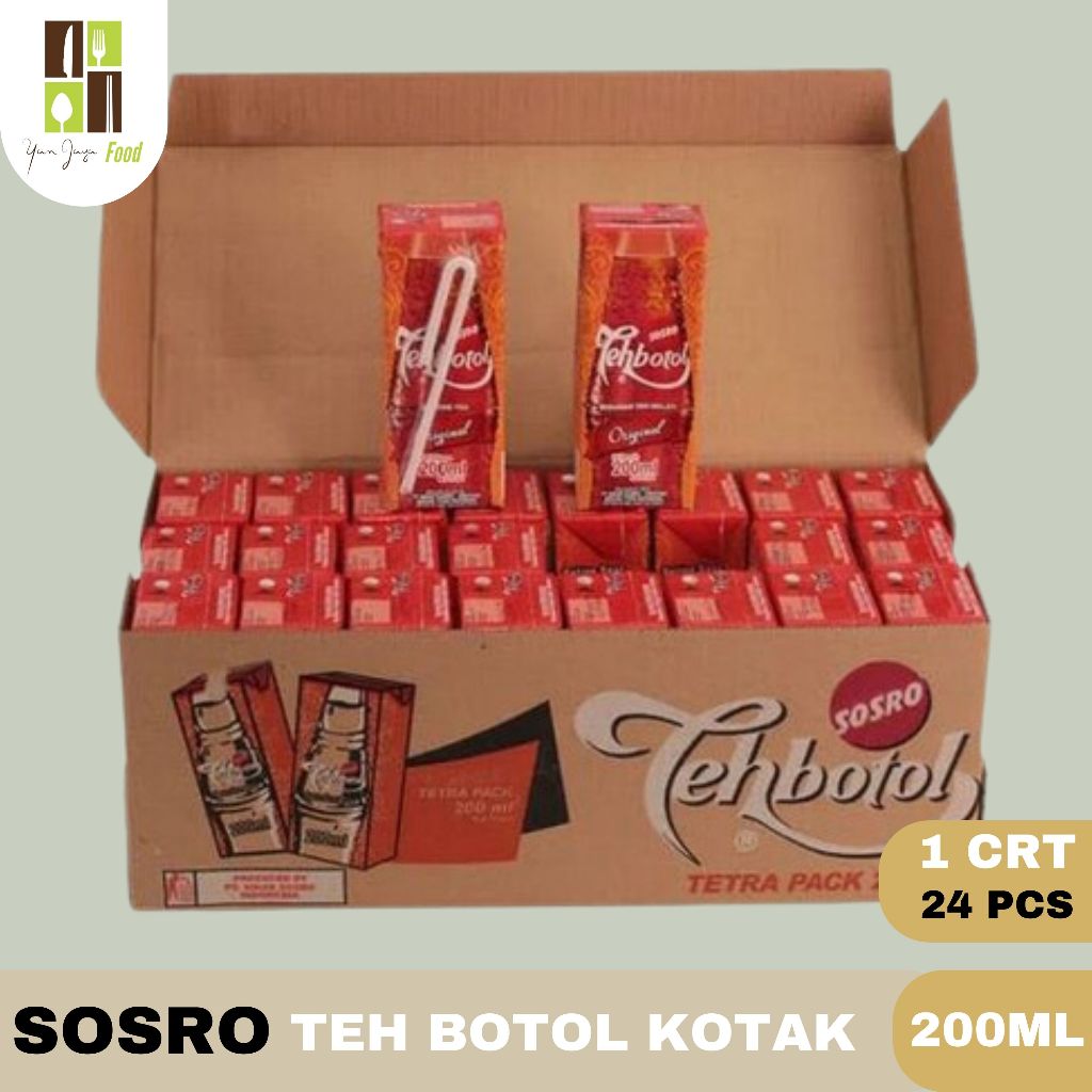 

Teh Botol Sosro / Teh Botol Original / Kemasan Kotak 200 ML 1 KARTON / 24 PCS