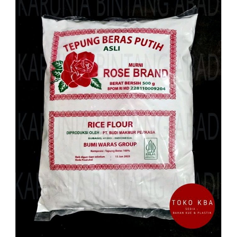 

Tepung Beras Putih Asli Rose Brand Rice Flour 500 Gram