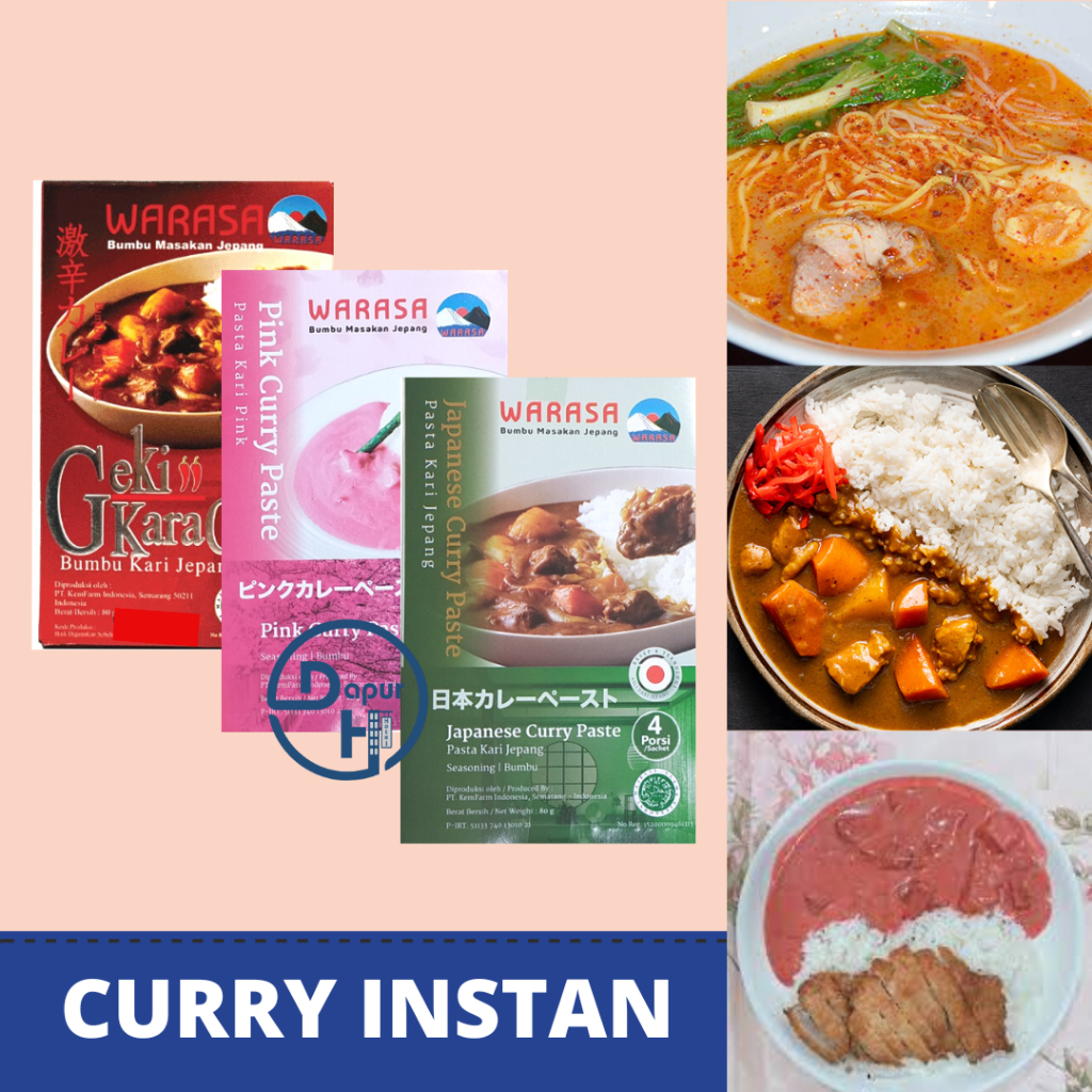 

Warasa Pink Curry Paste 80g / Pasta Kari Jepang 100% Halal//