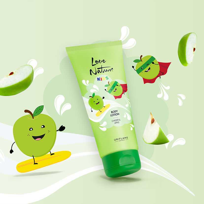 44691 Baru Love Nature Kids Body Lotion Cheerful Apple