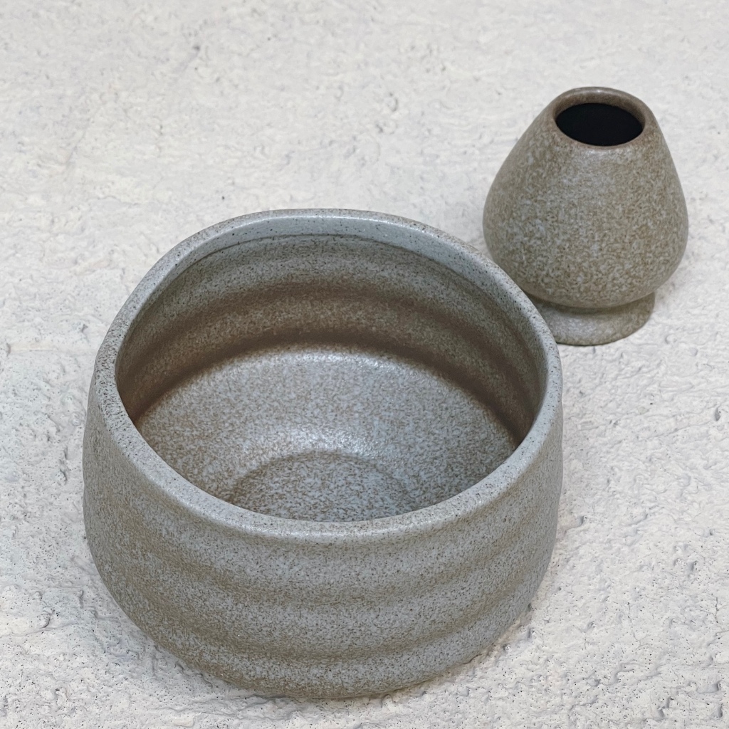 Matcha Bowl + Chasen Holder Ceramic Premium 24