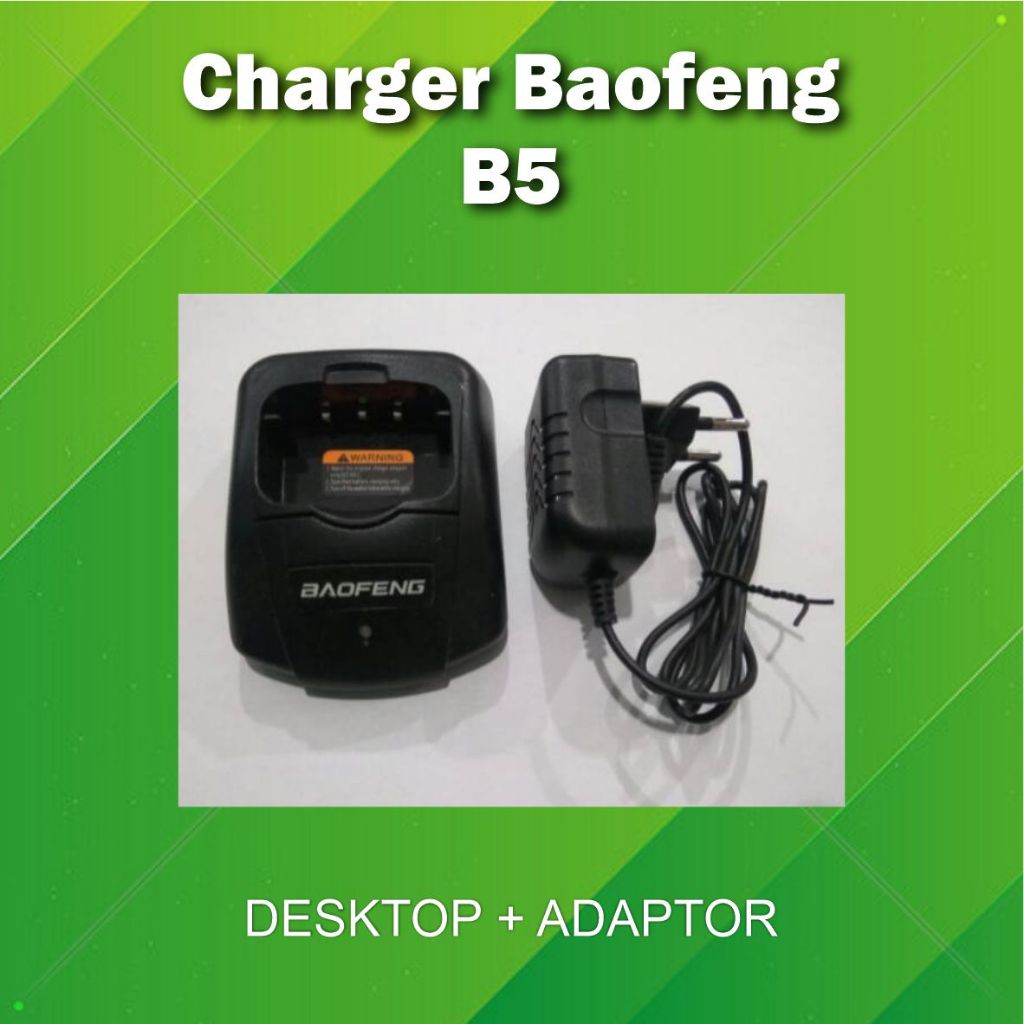 Charger HT Baofeng UV B5 Cas Adaptor Dekstop Adapter Dudukan Bopeng Charge Casan