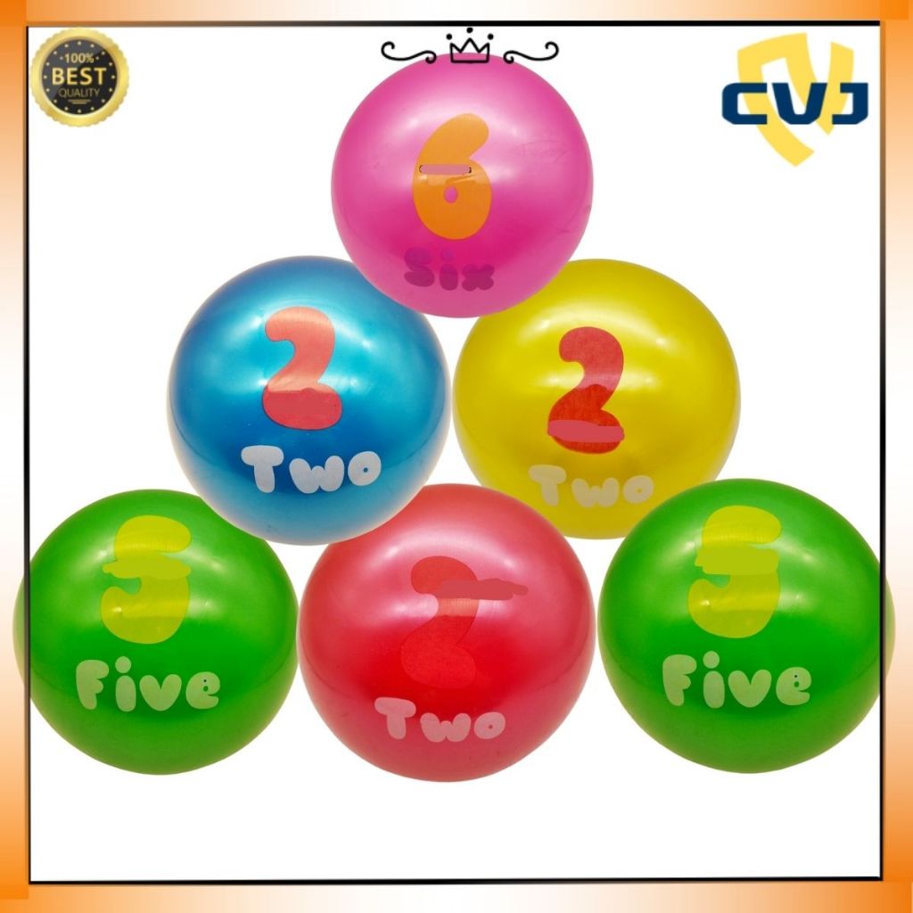 Mainan Bola Karet Mainan Bola Karet Karakter Angka CVJ
