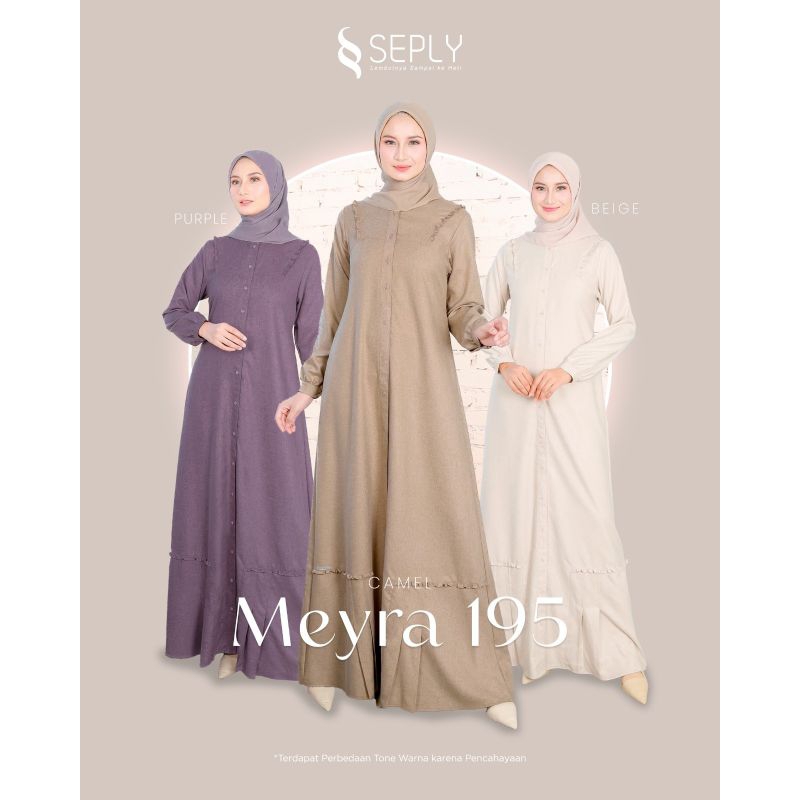 Seply Meyra 195 | Gamis Meyra Terbaru | Gamis Polos | Gamis Premium | Gamis Terjangkau | Gamis Polos