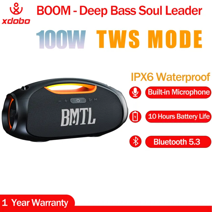 Xdobo Boom 100W  Wireless Bluetooth 5.3 portable speaker with high power TWS Indoor and Outdoor Spea