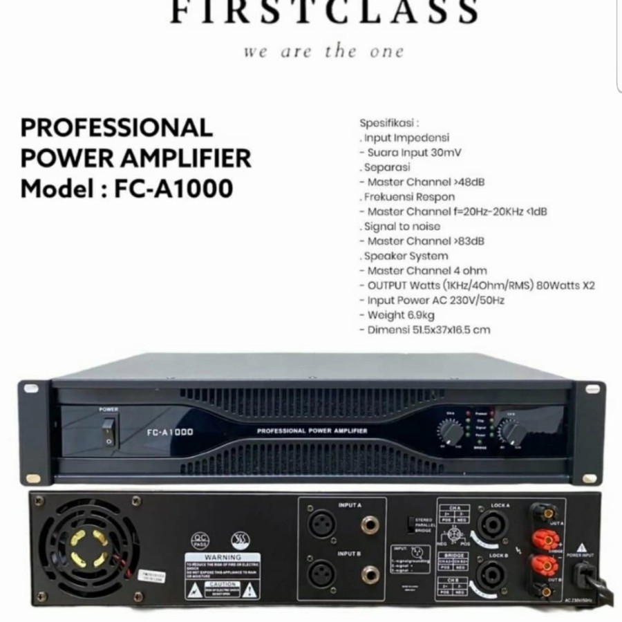 Power Amplifier Firstclass FC A1000/First Class FC A 1000