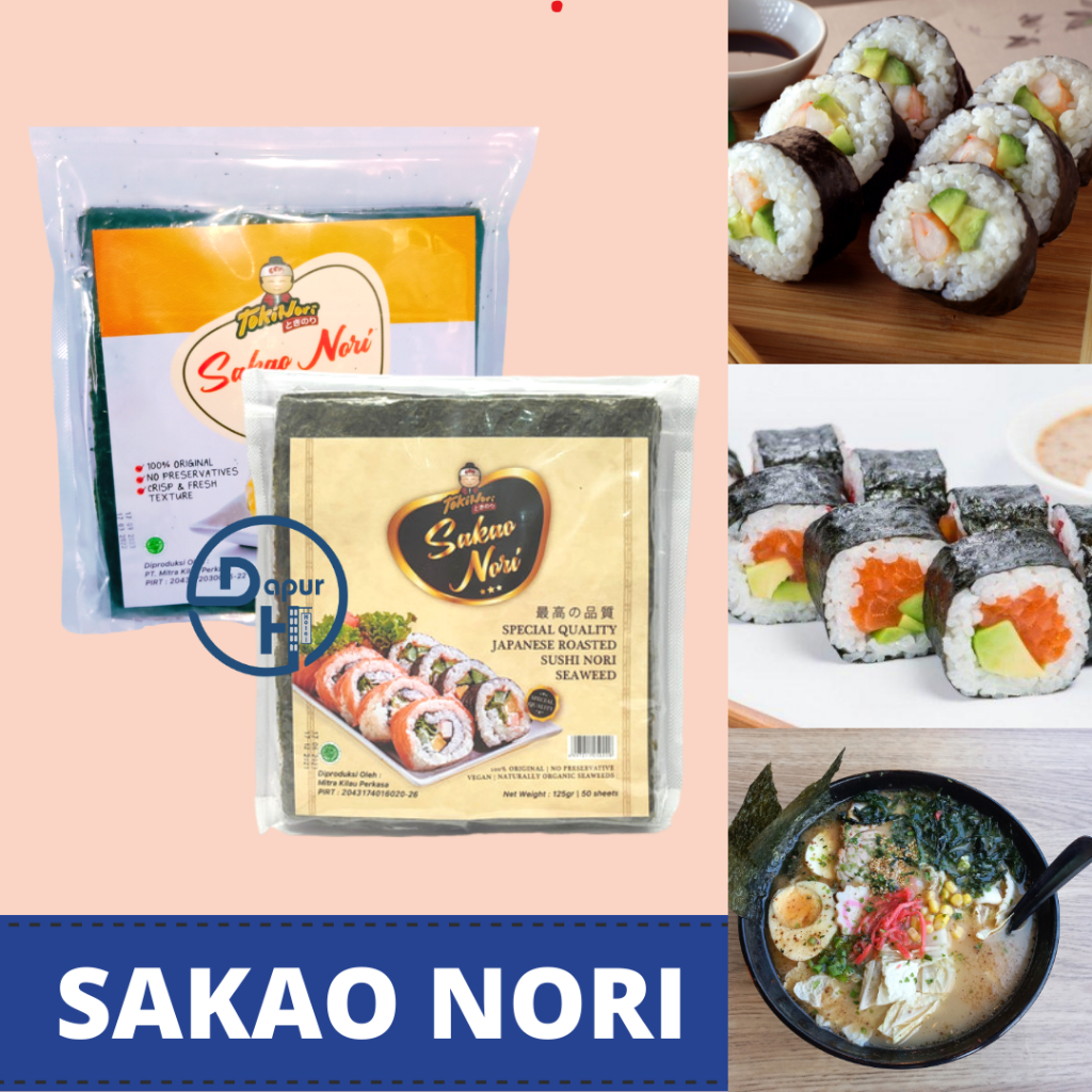 

SAKAO Sushi Nori 50 S Halal │ Nori Grade C for Sushi Kimbab/ Gimbab │ Lembar Rumput Laut--