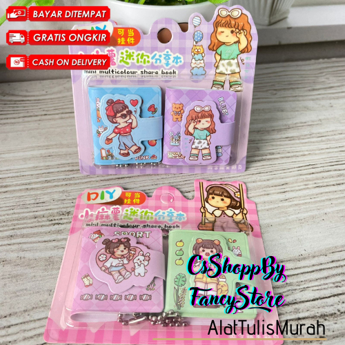 

Buku Mini Momo Set Isi 2pcs Notebook Mini Gambar Cute Girl Momo FX0017