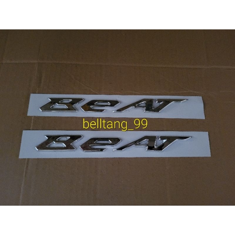 Emblem logo beat timbul chrom/emblem logo beat chrom timbul