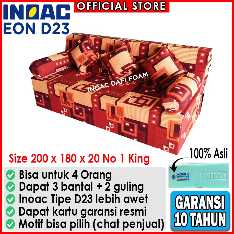 Sofabed Inoac 200x180x20 nomor 1 King busa Inoac EON D23 original garansi 10 tahun kasur busa kasur 