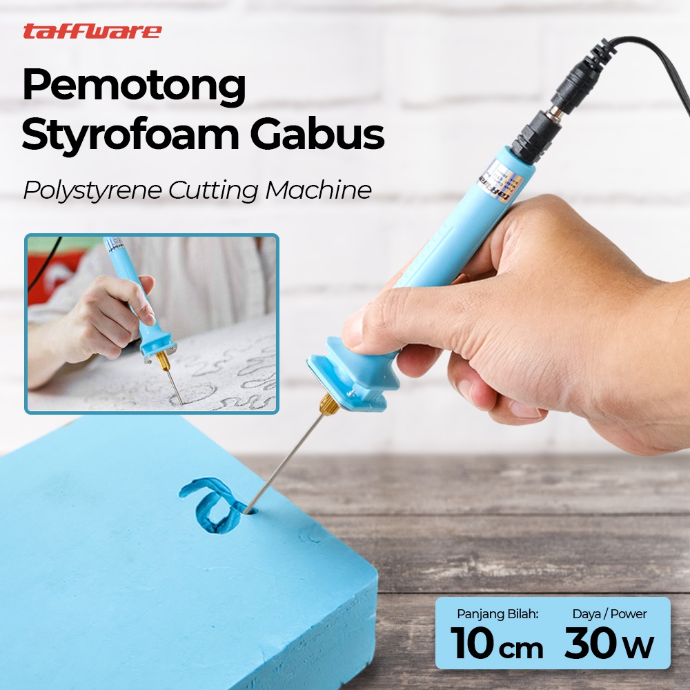 

[KIRIMHARIINI] - Taffware Pemotong Styrofoam Gabus Polystyrene Cutting Machine 10cm 30W - CT10 - Blue