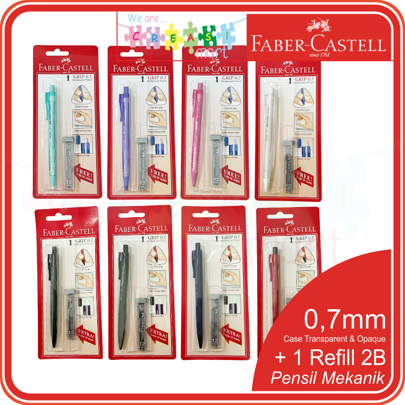 

Faber Castell Pensil Mekanik 0.7mm + Extra Refill 2B Transparent & Opaque Auto Pencil