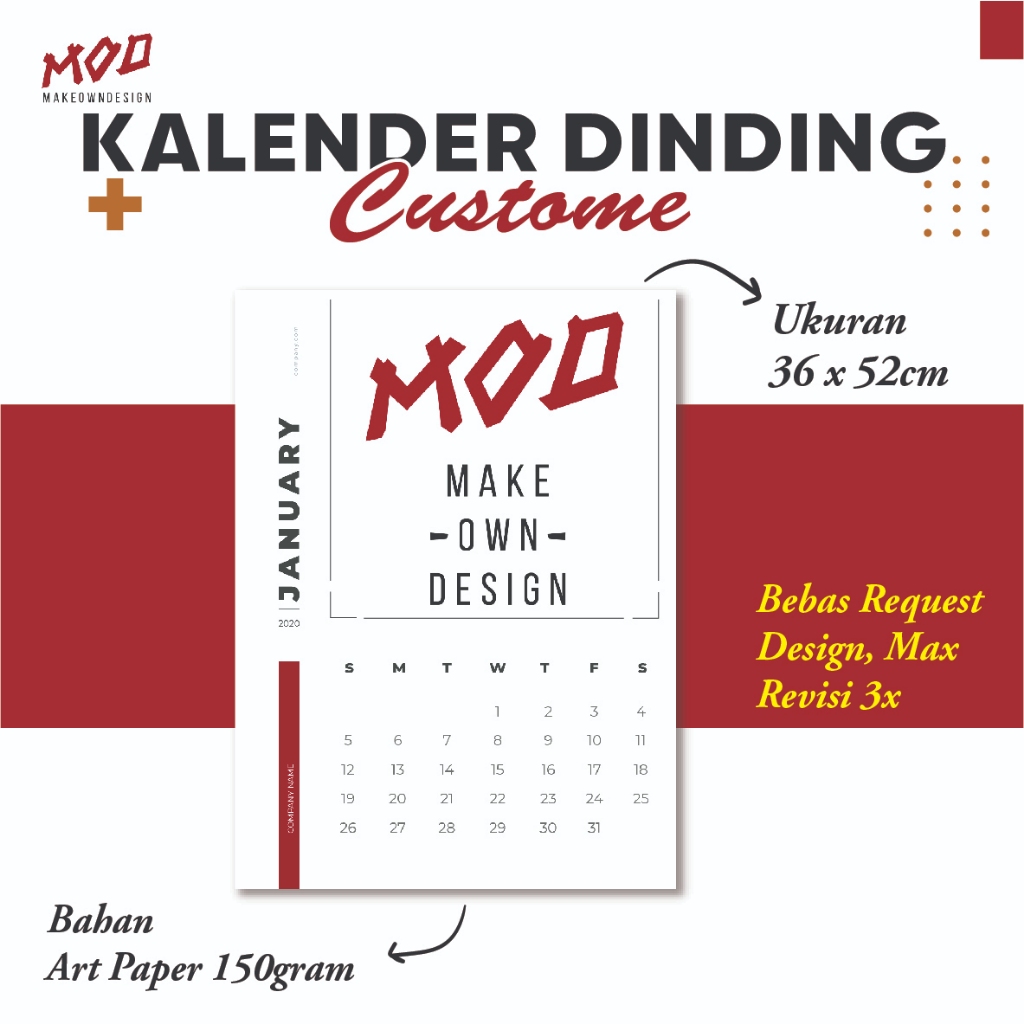 

KALENDER DINDING | KALENDER GANTUNG | KALENDER CUSTOM | BAHAN ART PAPER 150gram