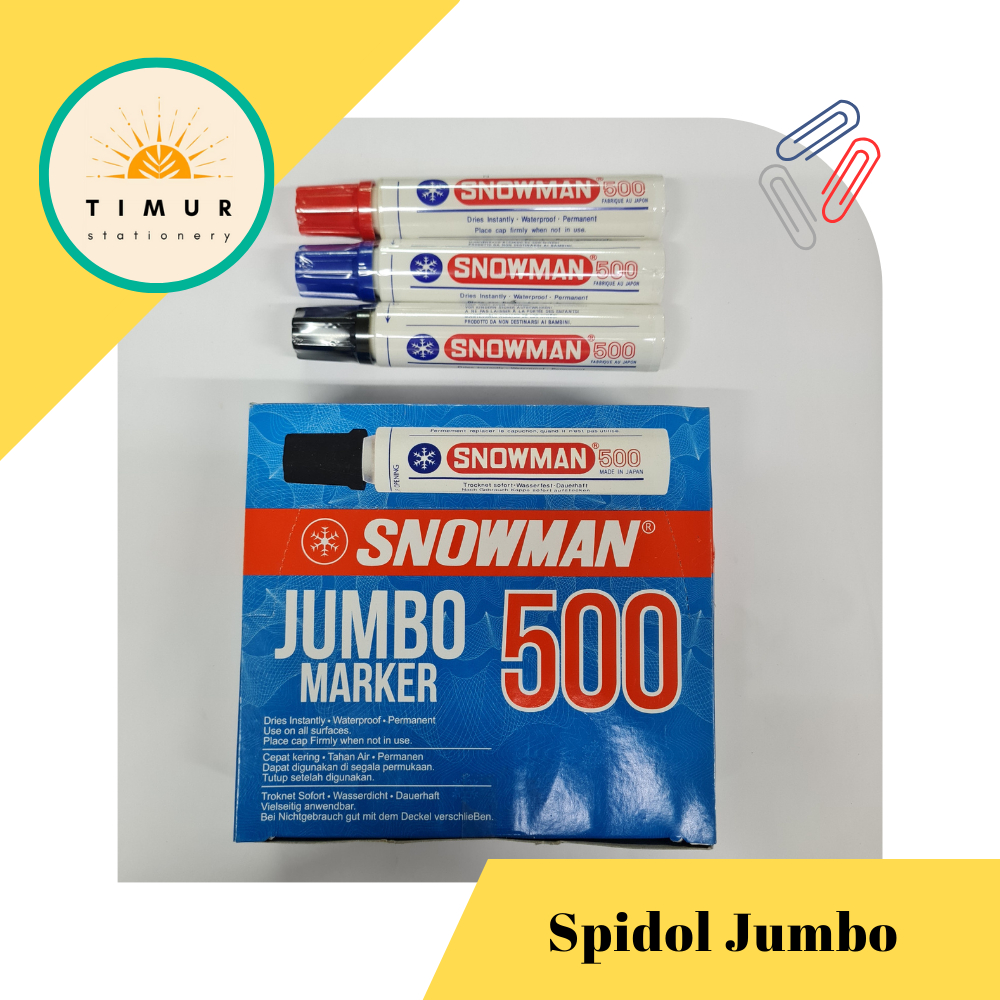 

Spidol Snowman Besar JUMBO 500 Permanent per Pc