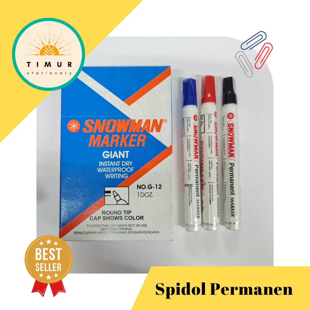 

Spidol Snowman Permanent Marker G12 per Pc