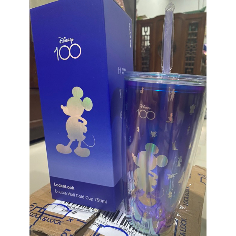 lock n lock double wall cold cup disney 100 mickey