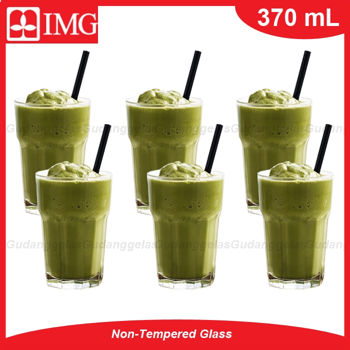 1 SET 6 PCS Gelas Kopi/Gelas Cafe/Gelas Coffee/Gelas Kaca/Gelas Es Teh/Gelas Matcha/Gelas Iced Tea