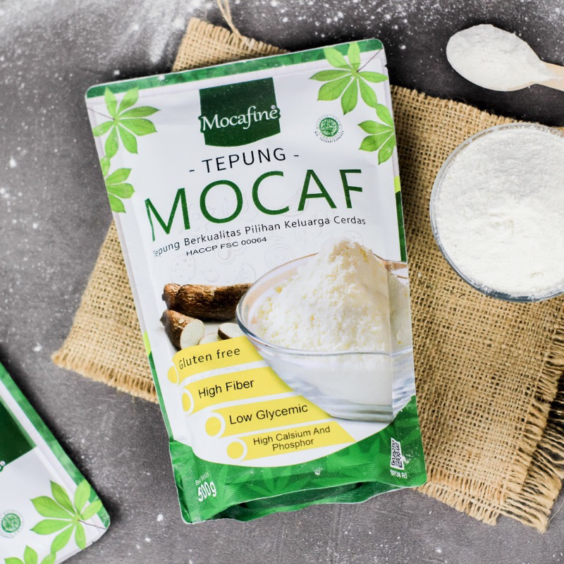 

MOCAFINE Tepung Mocaf Organik Bersertifikasi BPOM HALAL HACCP ISO 9001 Gluten Free - 500 gram by Rumah Mocaf