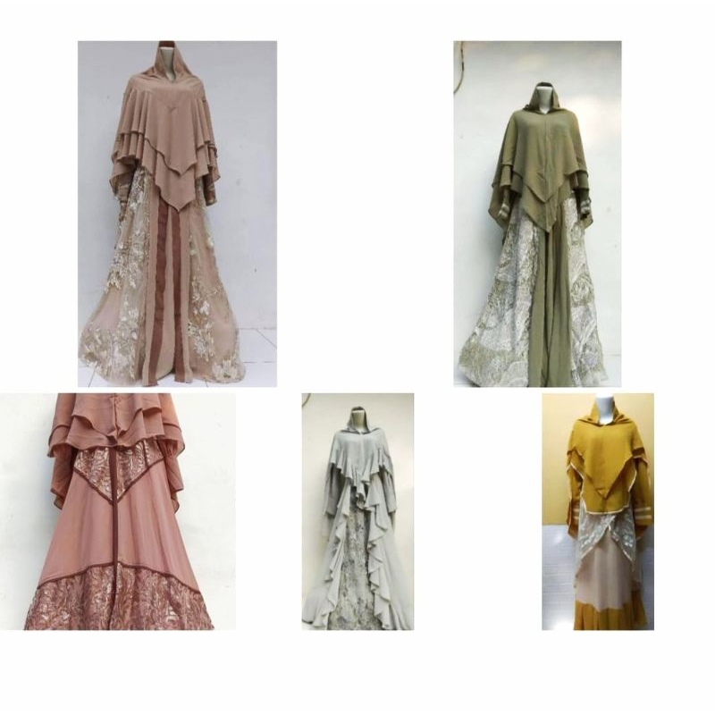 RIRI Syar'i Ori Branded Premium/Syari brukat Mewah/Syari Sultan/COD/Bordil Mewah/Gamis Lebaran/Gamis