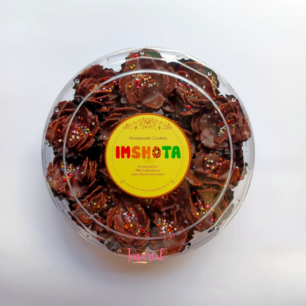 

Cokelat Bunga CornFlakes Coklat Toples Besar Cornflek Kue Kering Lebaran Original NN Imshota Cookies