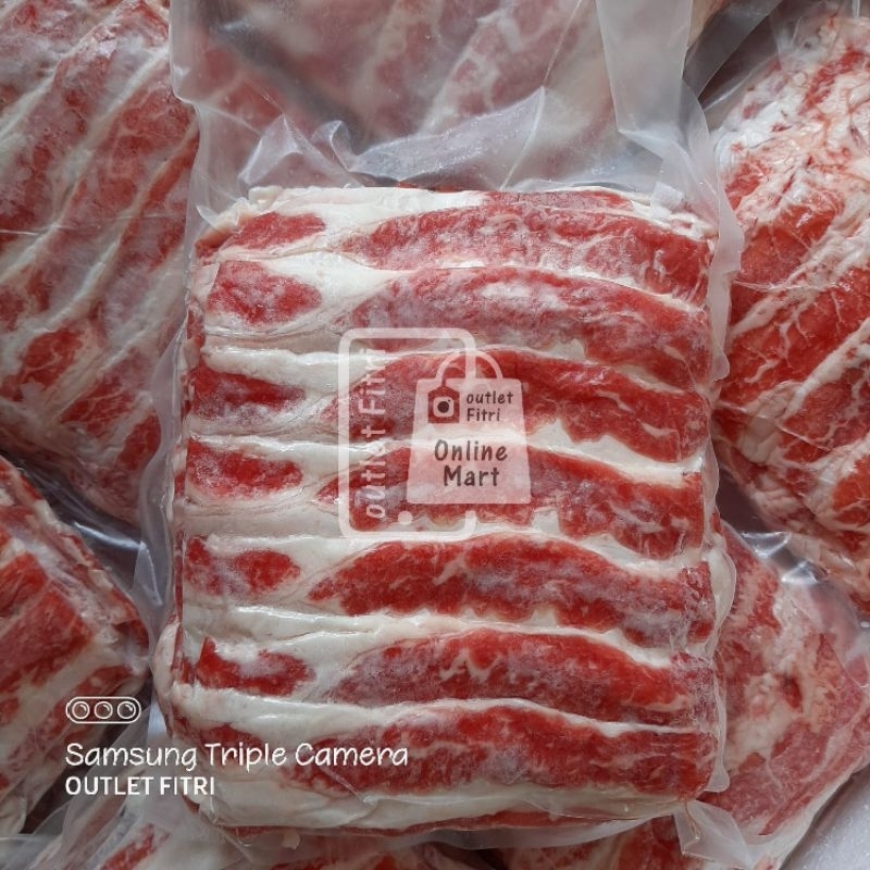 

HALAL || [1kg] US Shortplate Premium - Full Beef Slice Shortplate Murni USA