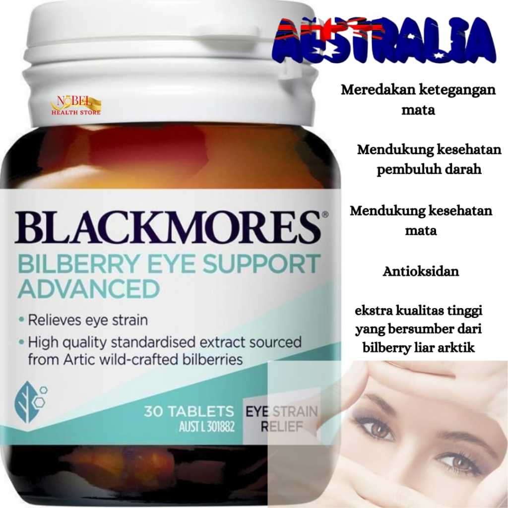 Blackmores Bilberry Eye Support Advanced Vitamin 30 Tablets