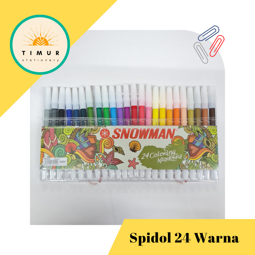Spidol SNOWMAN 24 Warna / Coloring Marker