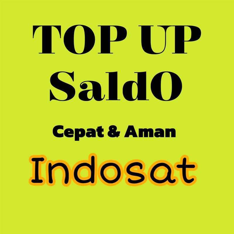 Top Up saldo indosat