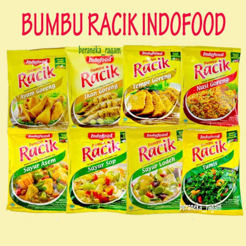 

INDOFOOD BUMBU RACIK Renceng (isi 10pcs)