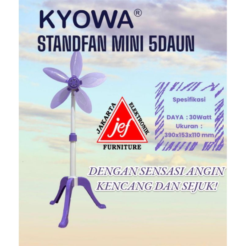 KYOWA KIPAS BERDIRI MINI 5DAUN 30WATT