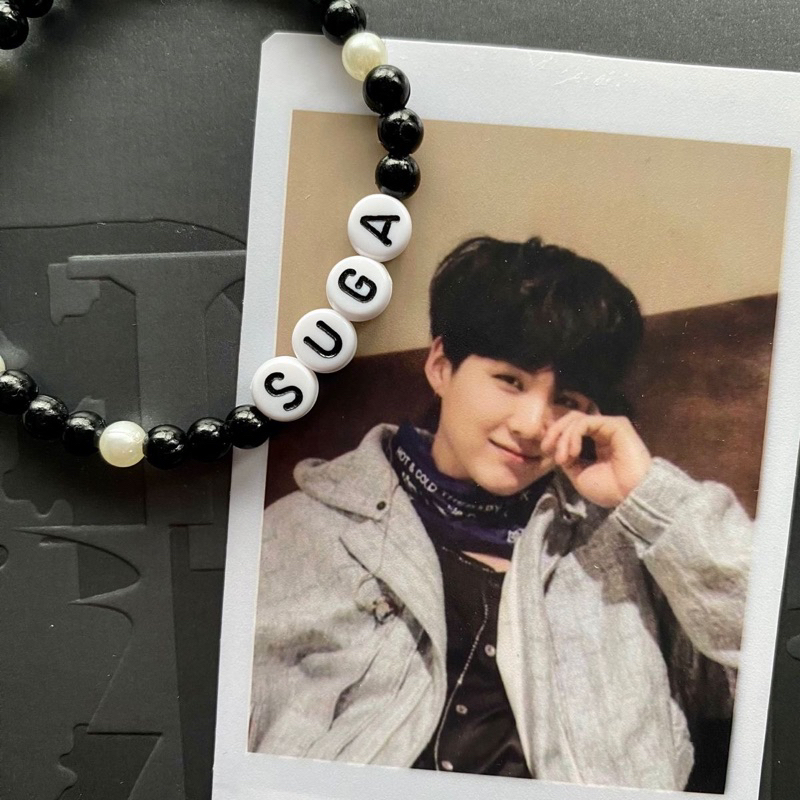 Gelang SUGA bts// Gelang KPOP Agustd// Gelang manik Korea