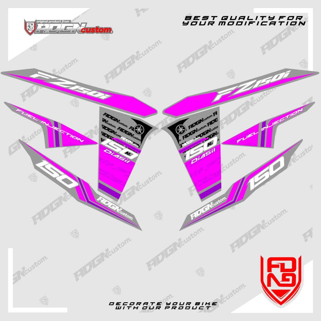 Striping Vixion New Advance NVA custom FZ150i Transparan