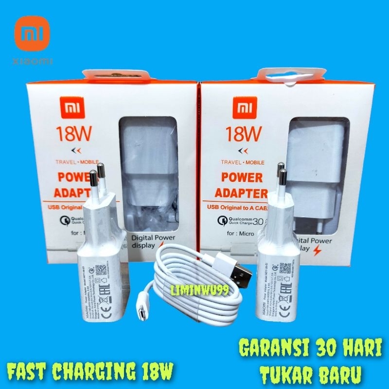 CHARGER XIAOMI REDMI FAST CHARGING 18W TYPE