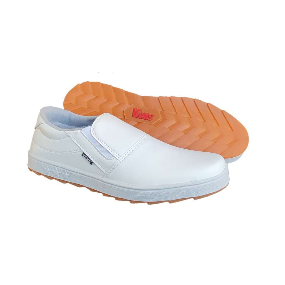 terlaris sepatu casual pria putih polos slip on cowok tanpa tali slop kasual terbaru kece dan